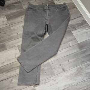 Chico's Women's Straight Leg Jeans in Gray